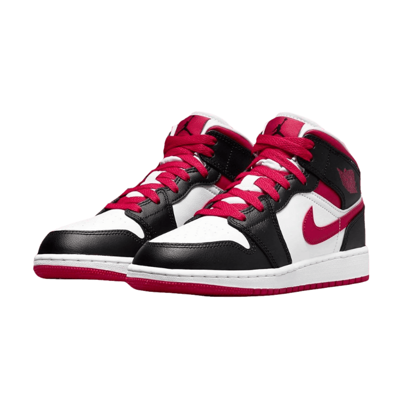 Tênis Air Jordan 1 Mid "Very Berry" Feminino Preto / Rosa