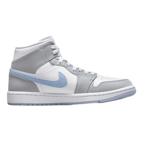 Tênis Air Jordan 1 Mid "Wolf Grey" Feminino Cinza