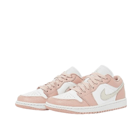 Tênis Air Jordan 1 Low "White Particle Beige Light Bone" Feminino Rosa