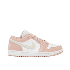 Tênis Air Jordan 1 Low "White Particle Beige Light Bone" Feminino Rosa