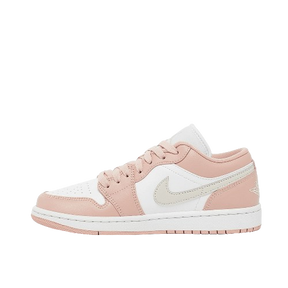Tênis Air Jordan 1 Low "White Particle Beige Light Bone" Feminino Rosa
