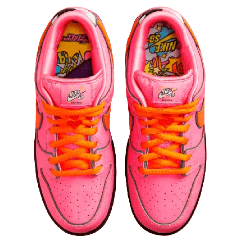 Tênis Dunk Low SB x Meninas Super Poderosas "Florzinha" Rosa