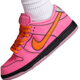 Tênis Dunk Low SB x Meninas Super Poderosas "Florzinha" Rosa