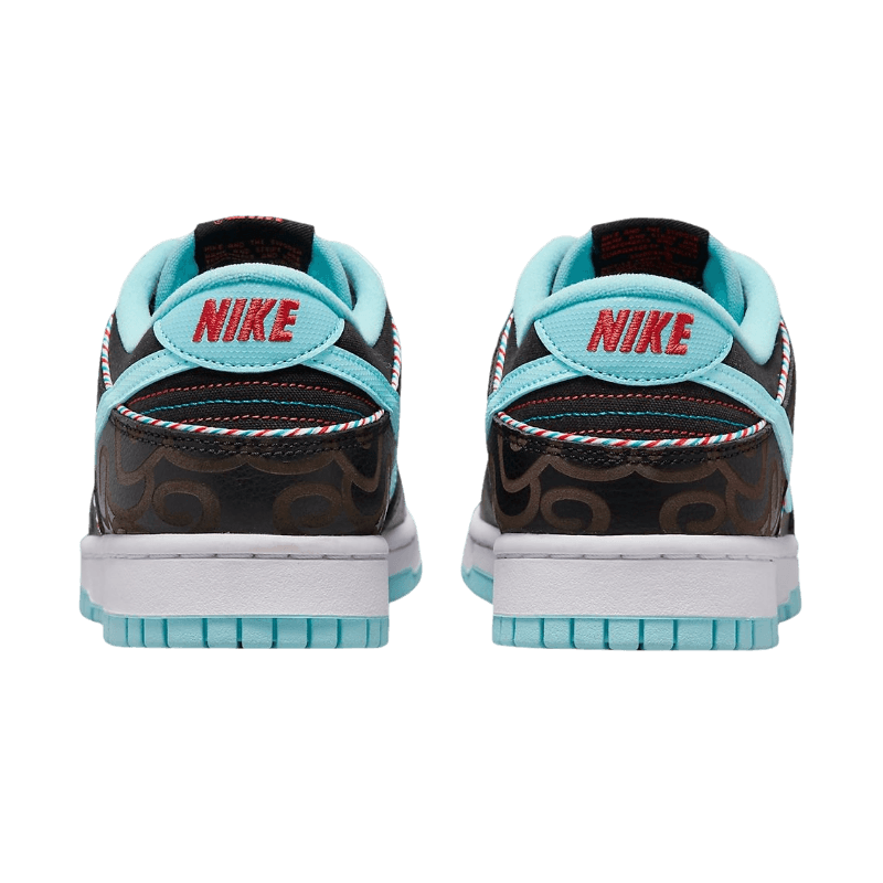 Tênis Dunk Low "Barber Shop Black" Masculino Preto Azul