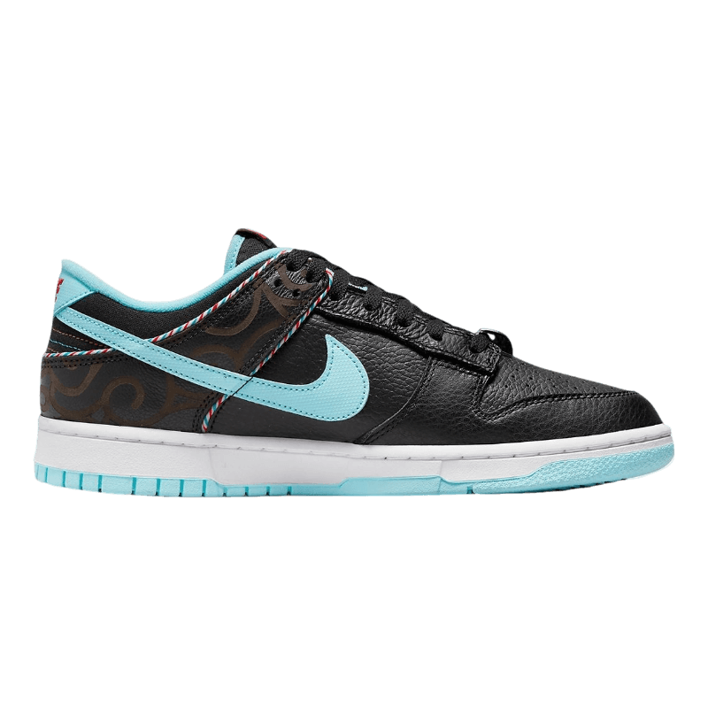 Tênis Dunk Low "Barber Shop Black" Masculino Preto Azul