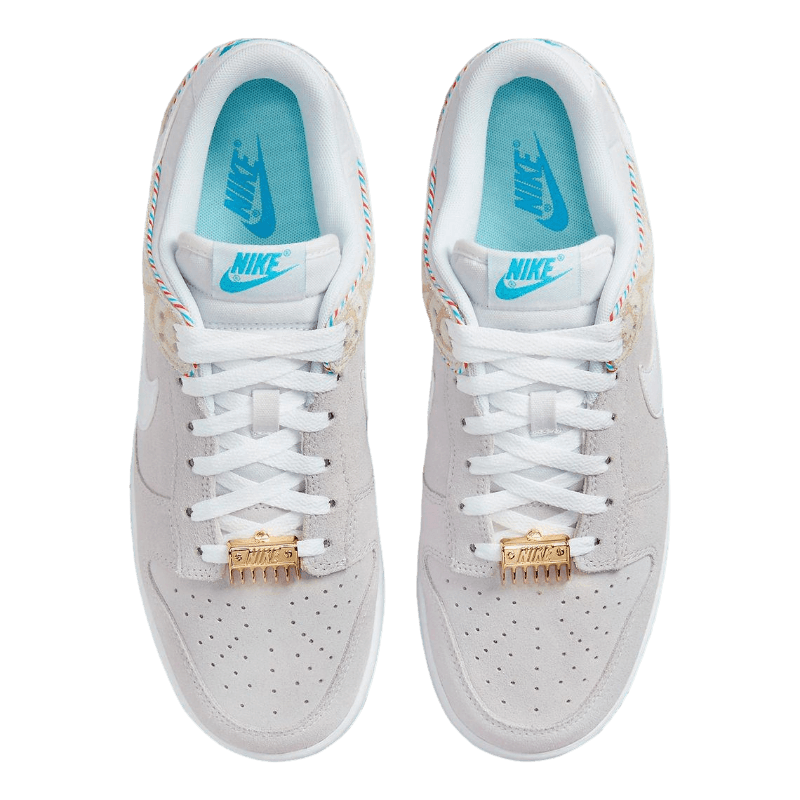 Tênis Dunk Low "Barbershop Grey" Masculino Cinza / Azul