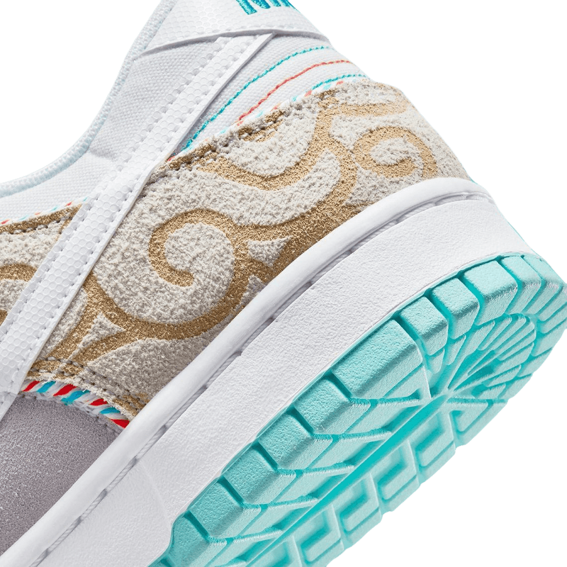 Tênis Dunk Low "Barbershop Grey" Masculino Cinza / Azul