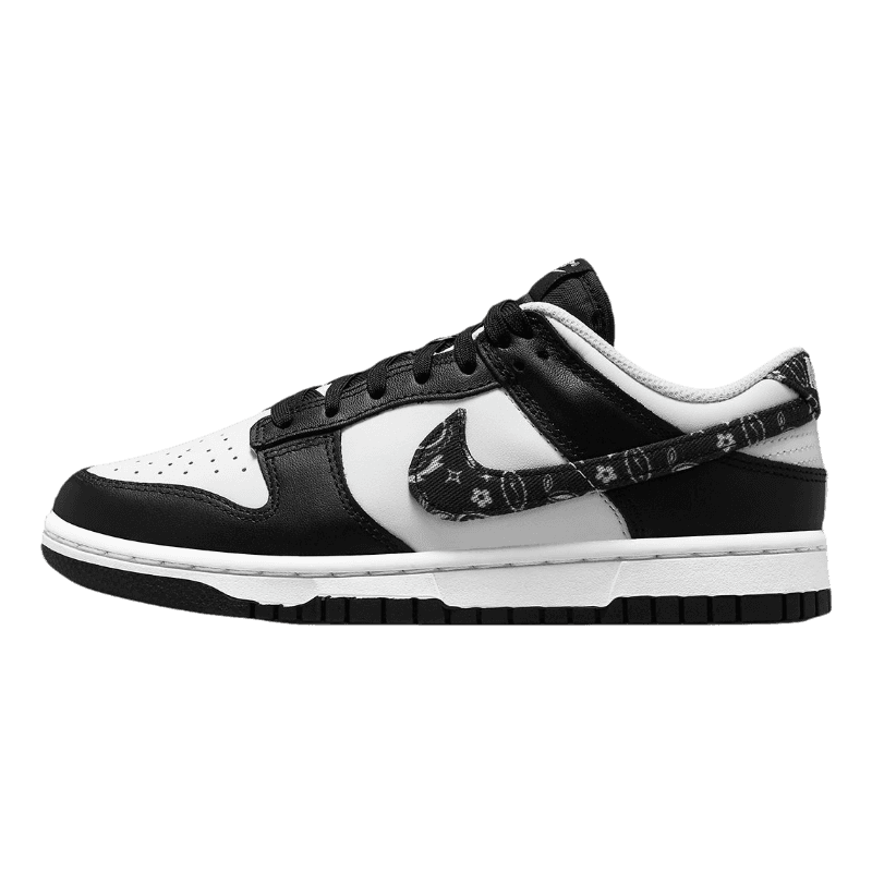 Tênis Dunk Low "Black Paisley" Feminino  Preto / Branco
