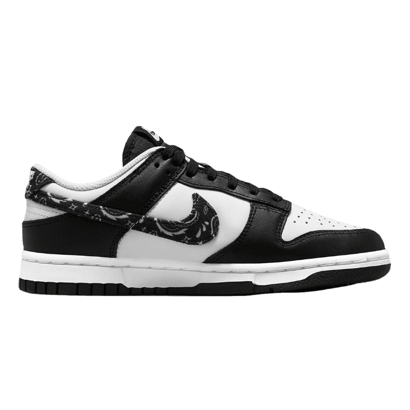 Tênis Dunk Low "Black Paisley" Feminino  Preto / Branco