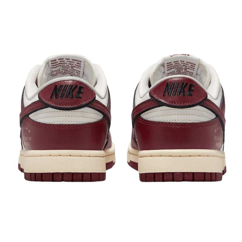 Tênis Dunk Low Just Do It "Team Red" Feminino Vinho