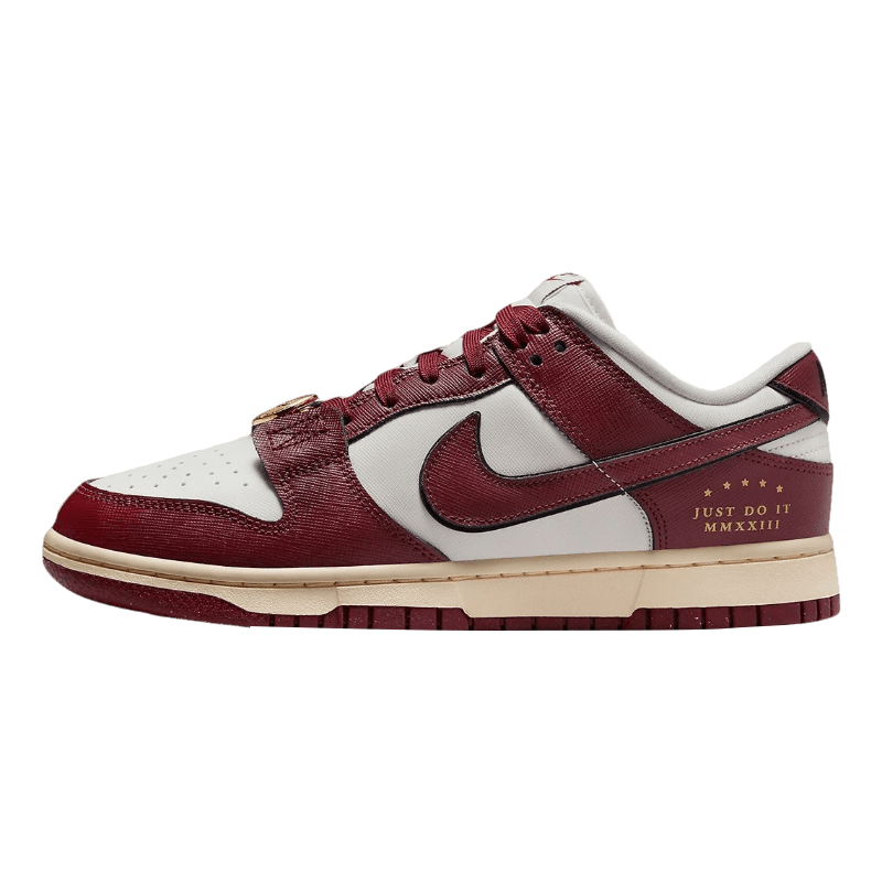 Tênis Dunk Low Just Do It "Team Red" Feminino Vinho