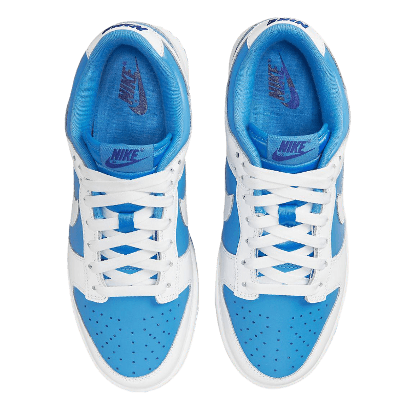 Tênis Dunk Low "Reverse University Blue" Branco / Azul
