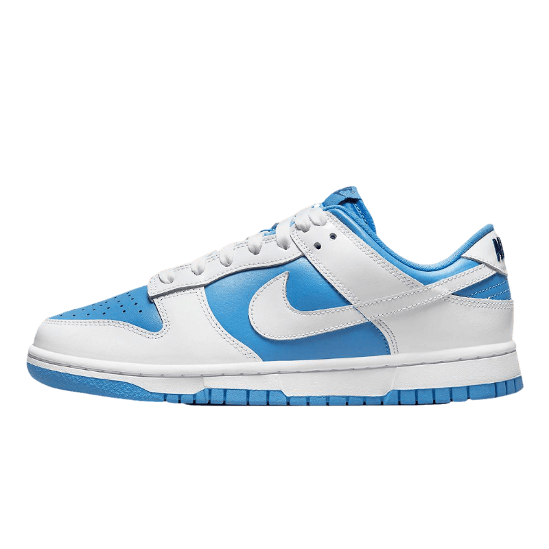 Tênis Dunk Low "Reverse University Blue" Branco / Azul