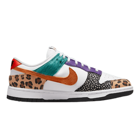 Tênis Dunk Low "Safari Mix Patchwork" Feminino Branco