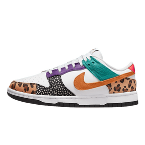 Tênis Dunk Low "Safari Mix Patchwork" Feminino Branco