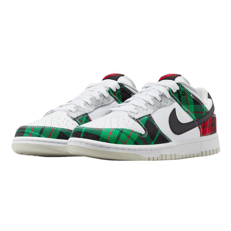 Tênis Dunk Low "Tartan Plaid" Masculino Branco