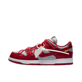 Tênis Dunk Low x Off-White "University Red"