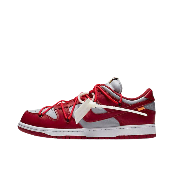 Tênis Dunk Low x Off-White "University Red"