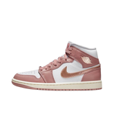 Tênis Air Jordan 1 Mid SE "Red Stardust White" Feminino Rosa