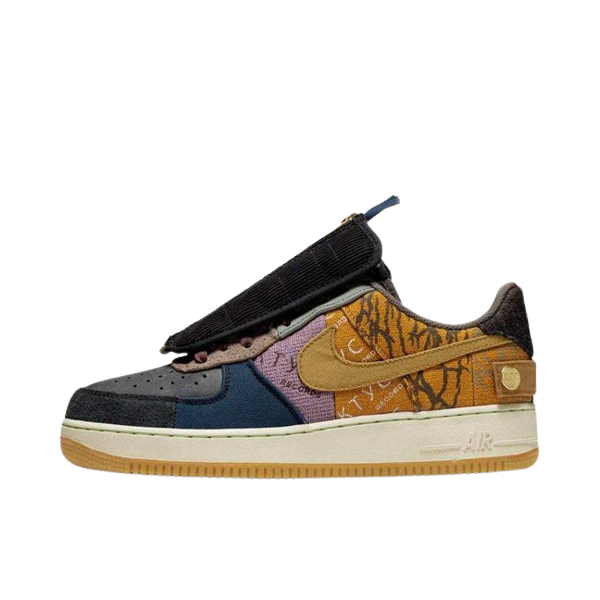 Tênis Air Force 1 x "Travis Scott Cactus Jack" Preto / Amarelo