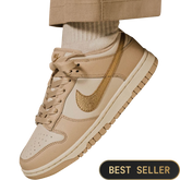 Tênis Dunk Low "Metallic Gold" Feminino Dourado