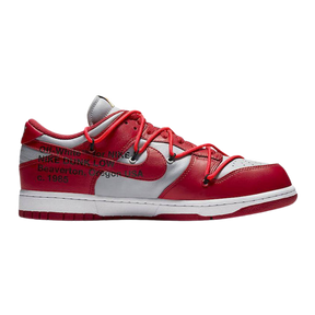Tênis Dunk Low x Off-White "University Red"