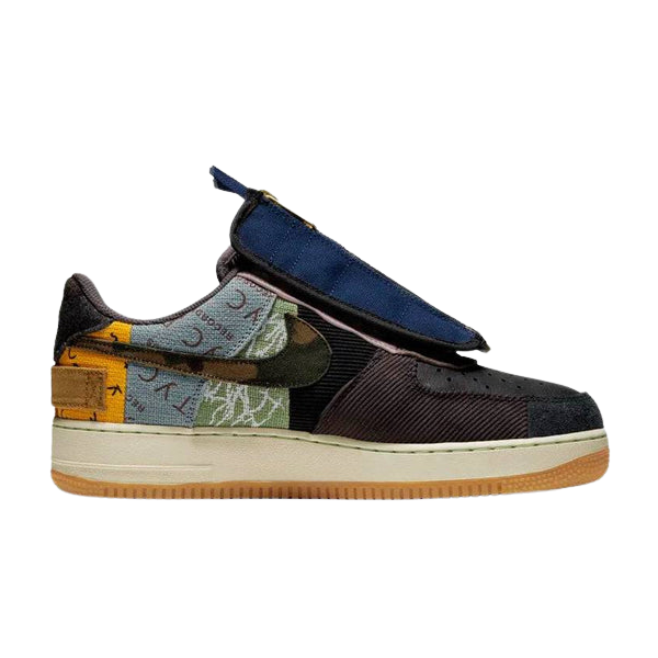 Tênis Air Force 1 x "Travis Scott Cactus Jack" Preto / Amarelo