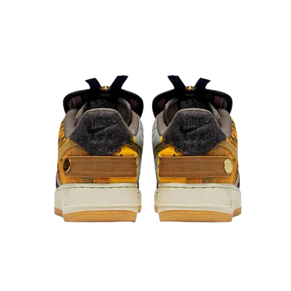 Tênis Air Force 1 x "Travis Scott Cactus Jack" Preto / Amarelo
