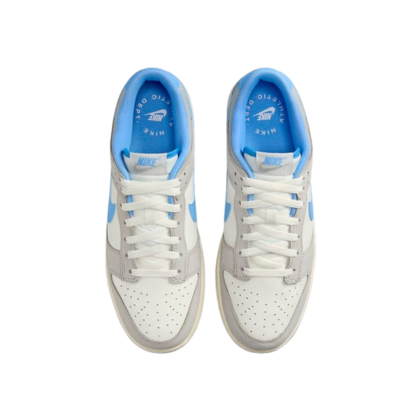 Tênis Dunk Low "Athletic Department University Blue" Masculino Cinza / Azul
