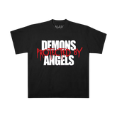 Camiseta Vlone Demons Protected by Angels Preto