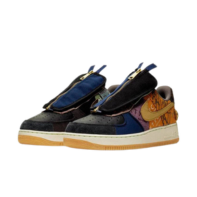 Tênis Air Force 1 x "Travis Scott Cactus Jack" Preto / Amarelo