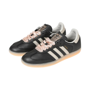Tênis Adidas Samba OG "Black Pink Ribbon Laces" Feminino Preto