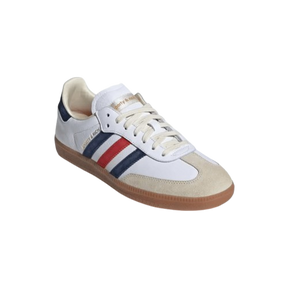 Tênis Adidas Samba x Sporty & Rich Cloud "White Night Indigo Collegiate Red" Feminino Branco