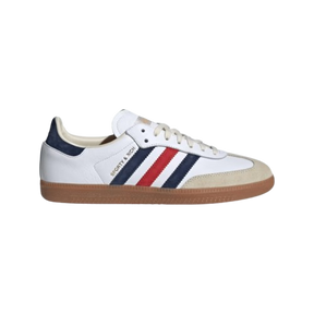 Tênis Adidas Samba x Sporty & Rich Cloud "White Night Indigo Collegiate Red" Feminino Branco