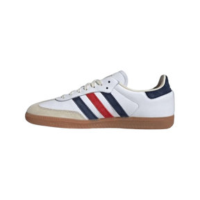 Tênis Adidas Samba x Sporty & Rich Cloud "White Night Indigo Collegiate Red" Feminino Branco