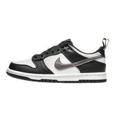 Tênis Dunk Low "Black/White Metallic" Feminino