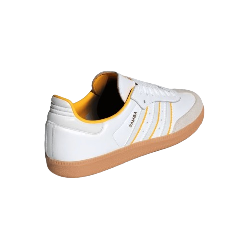 Tênis adidas Samba OG "Crystal White Crew Yellow" Feminino Branco