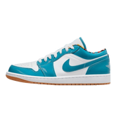 Tênis Air Jordan 1 Low "Barcelona" Branco / Azul