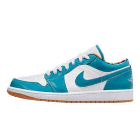 Tênis Air Jordan 1 Low "Barcelona" Branco / Azul