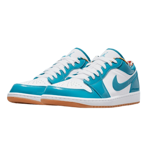 Tênis Air Jordan 1 Low "Barcelona" Branco / Azul