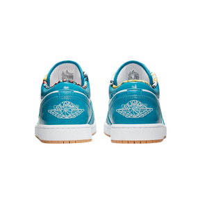 Tênis Air Jordan 1 Low "Barcelona" Branco / Azul