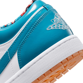 Tênis Air Jordan 1 Low "Barcelona" Branco / Azul