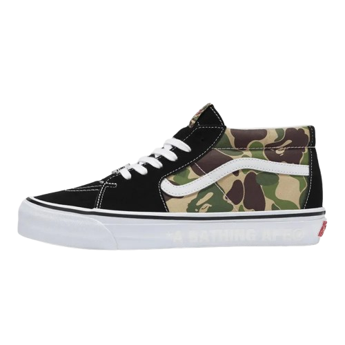 Tênis BAPE x Vans SK8 Mid LX "Abc Camo Green"