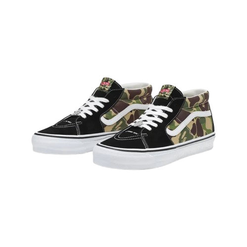 Tênis BAPE x Vans SK8 Mid LX "Abc Camo Green"