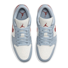 Tênis Air Jordan 1 Low "Blue Grey White Dune Red" Azul / Vermelho