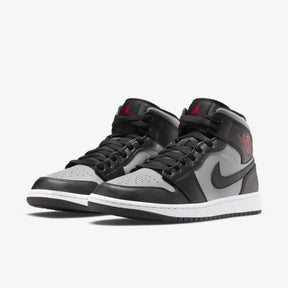 Tênis Air Jordan 1 Mid "Shadow Red" Preto / Cinza